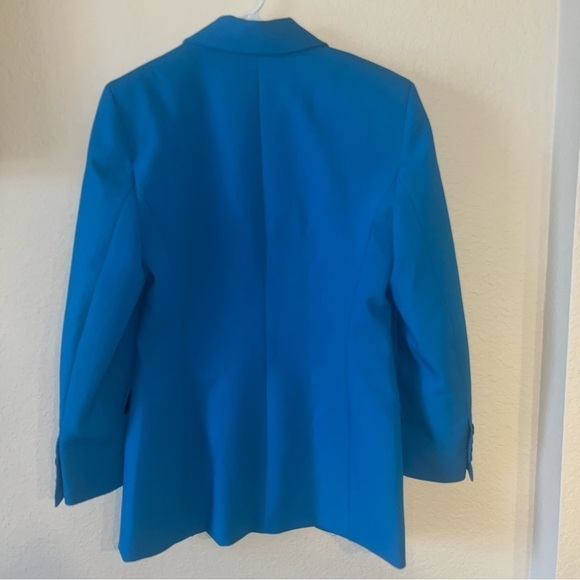 Zara Blue Front Button Blazer Size XS New With Tags - Picture 7 of 11